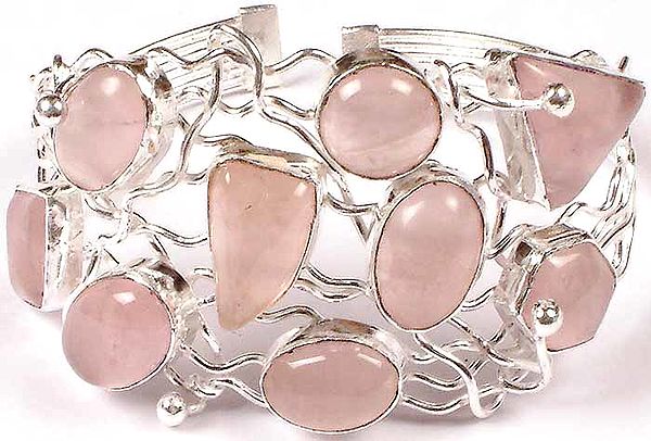 Designer Rose Quartz Bracelet