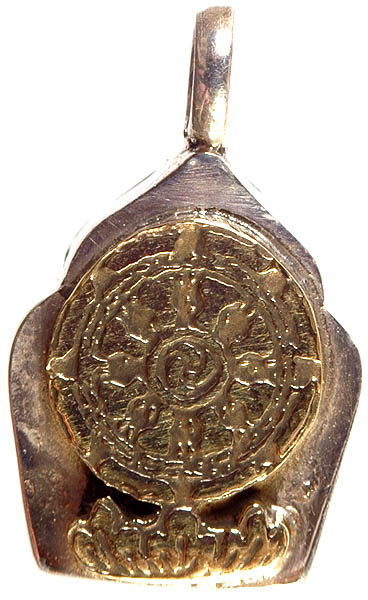 Dharmachakra (Ashtamangala) Gau Box Pendant