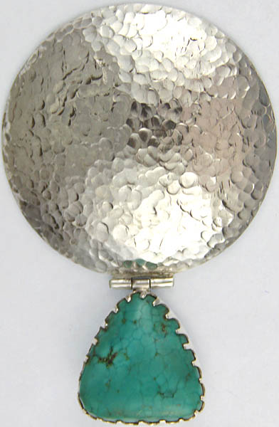 Dimple Pendant with Turquoise Charm
