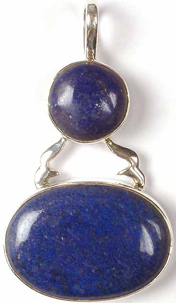Double Stone Lapis Lazuli Pendant