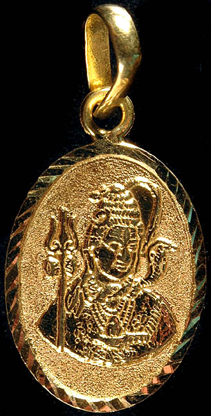 Double-Sided Pendant of Shiva and Om (AUM)