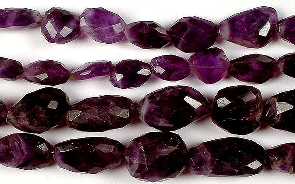 Dual Tone Amethyst Faceted Tumbles