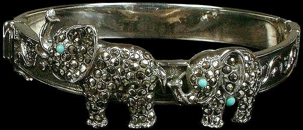 Elephant Bracelet with Turquoise
