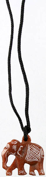 Elephant Necklace with Black Cord