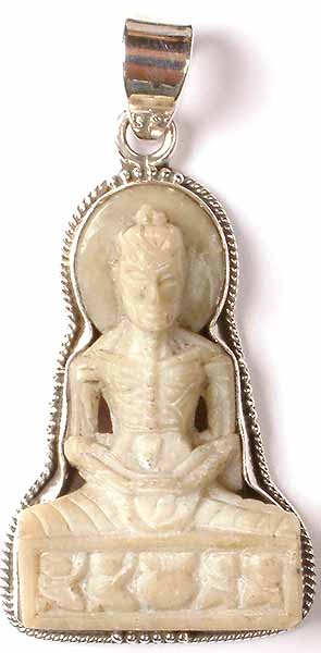 Emaciated Buddha Pendant (Original Stone Sculpture set in Sterling Silver)