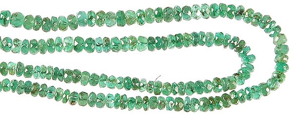 Emerald Faceted Rondells