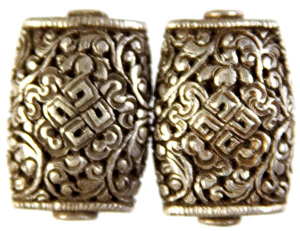 Endless Knot (Ashtamangala) Superfine Handcarved Nepalese Beads (Price Per Piece)