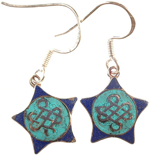 Endless Knot Inlay Earrings