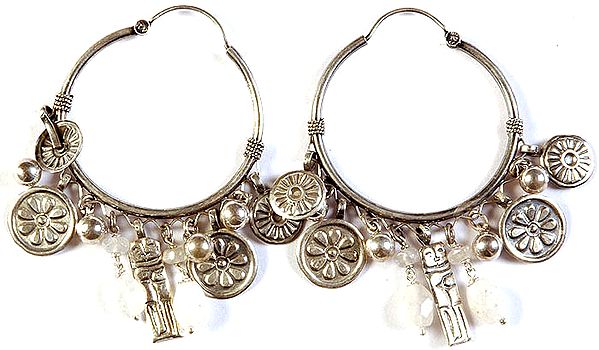 Ethnic Chandeliers with Rainbow Moonstone