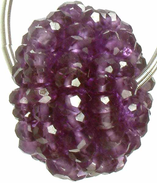 Faceted Amethyst Beaded Necklace Center