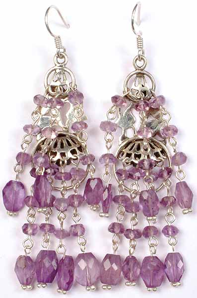Faceted Amethyst Chandeliers