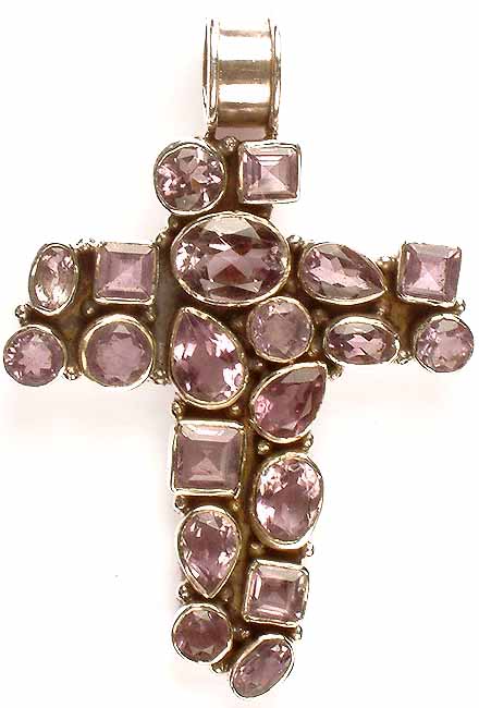 Faceted Amethyst Cross