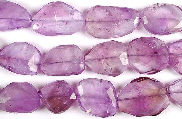 Faceted Amethyst Flat Tumbles