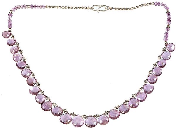 Faceted Amethyst Pear Necklace