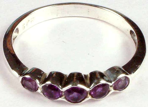 Faceted Amethyst Ring