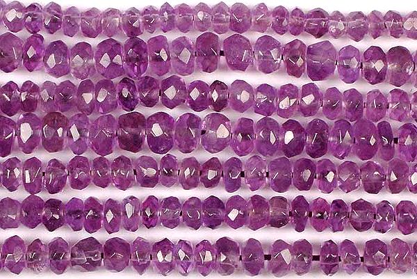 Faceted Amethyst Rondells