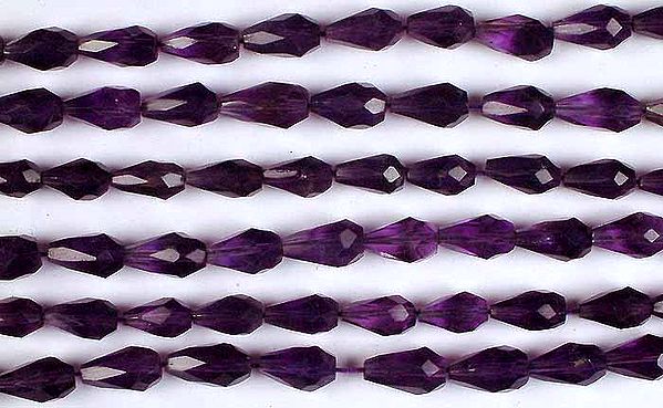 Faceted Amethyst Straight Drilled Drops