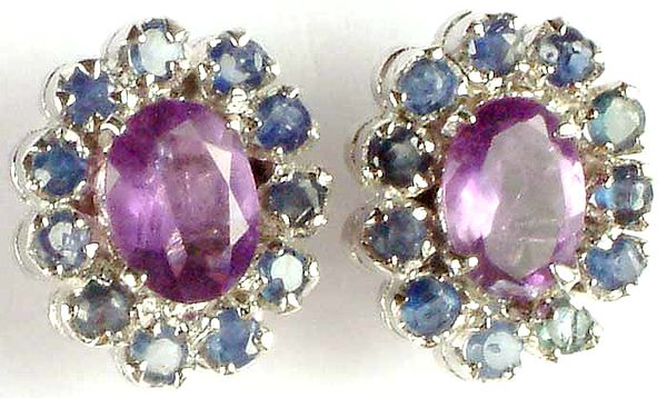 Faceted Amethyst Tops with Iolite