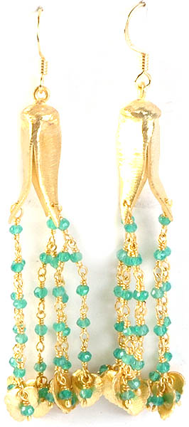 Faceted Apatite Fine Gold Plated Chandeliers