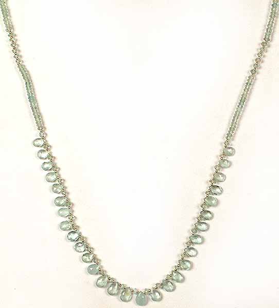 Faceted Aquamarine Necklace