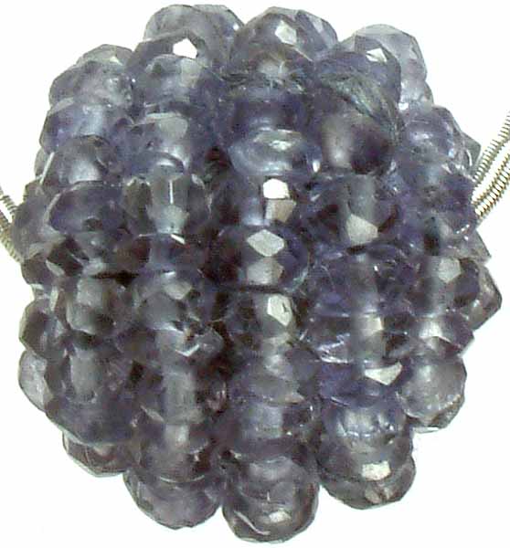 Faceted Beaded Iolite Necklace Center