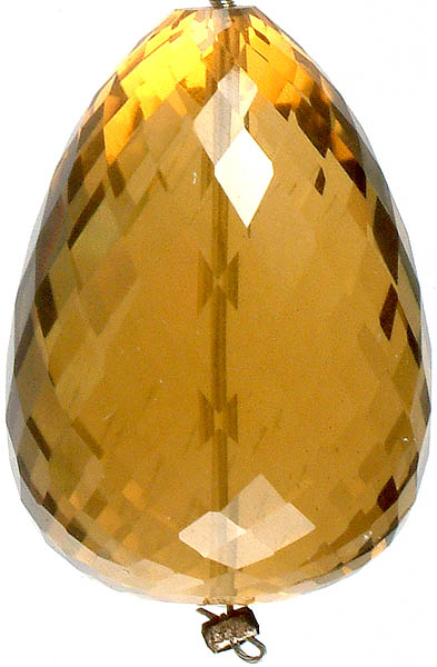 Faceted Beer Lemon Topaz Straight Drilled Drop<br>(Price Per Piece)