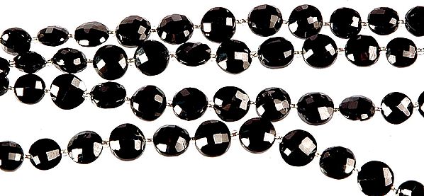 Faceted Black Onyx Coins