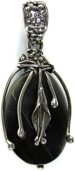 Faceted Black Onyx Pendant