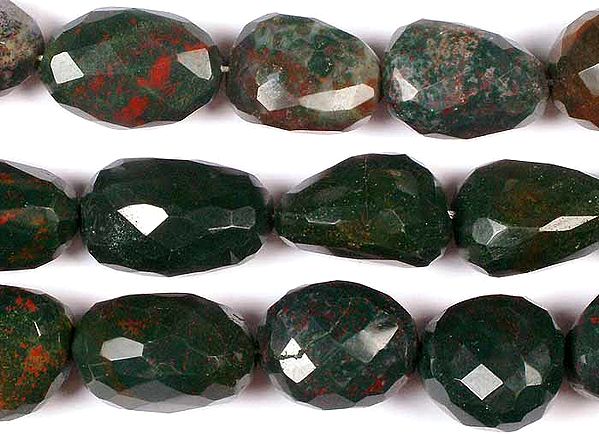 Faceted Blood Stone Tumbles