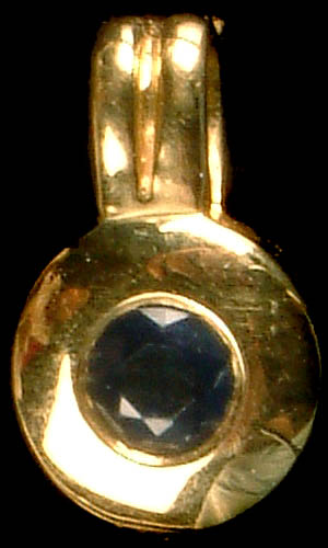 Faceted Blue Sapphire Pendant