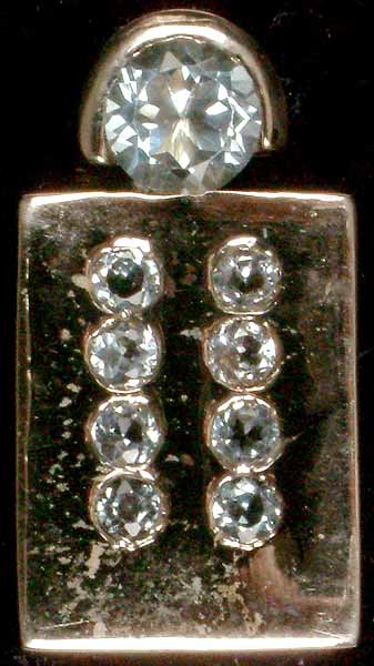 Faceted Blue Topaz Pendant