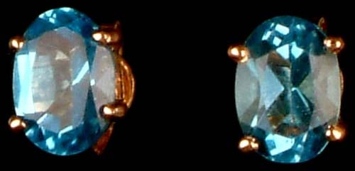 Faceted Blue Topaz Tops
