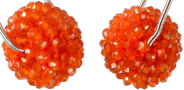 Faceted Carnelian Bunch Ball (Price Per Piece)