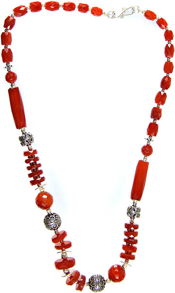Faceted Carnelian Necklace