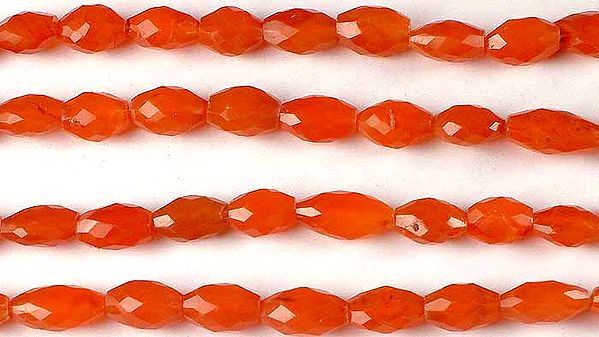 Faceted Carnelian Ovals