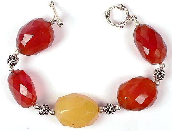 Faceted Chalcedony Bracelet