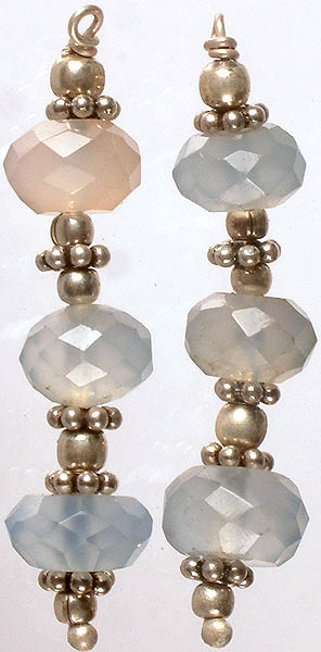 Faceted Chalcedony Earrings