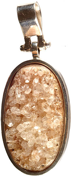 Faceted Chipped Chalcedony (Drusy) Quartz Pot Pourri Pendant