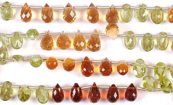 Faceted Citrine & Amethyst Drops
