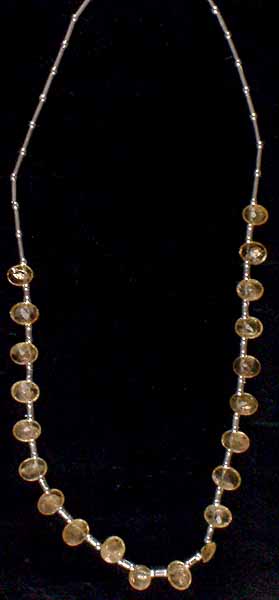 Faceted Citrine Beaded Necklace