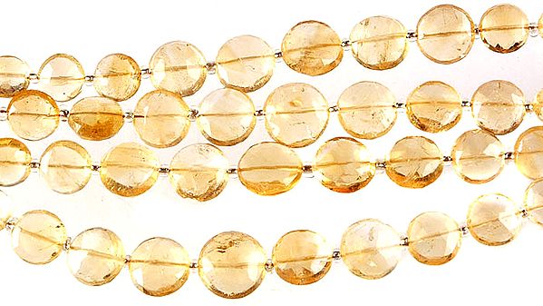 Faceted Citrine Coins