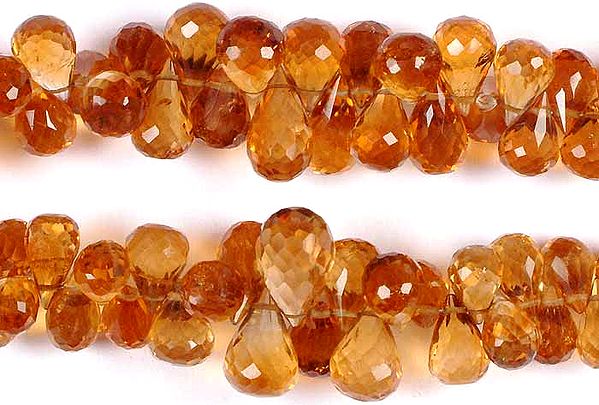 Faceted Citrine Drops