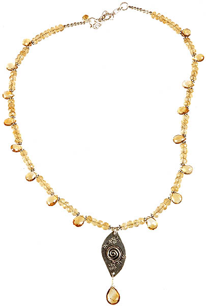 Faceted Citrine Necklace