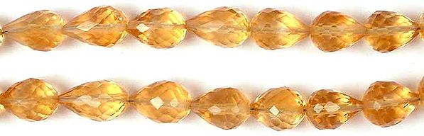 Faceted Citrine Straight Drilled Drops