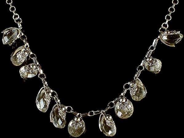Faceted Crystal Dangling Necklace