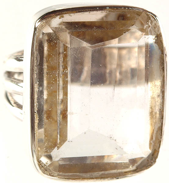 Faceted Crystal Finger Ring