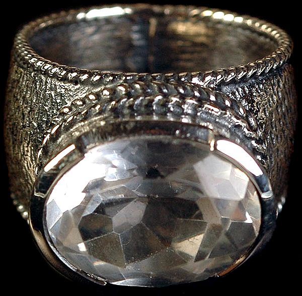 Faceted Crystal Ring