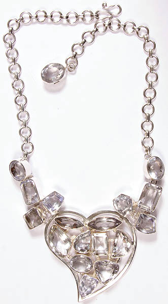 Faceted Crystal Valentine Necklace