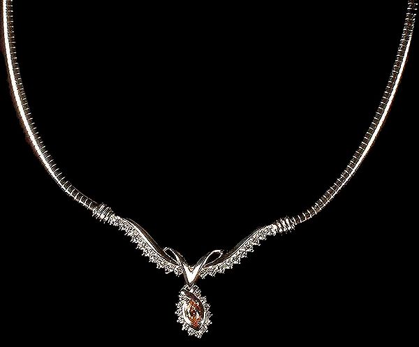 Faceted Cubic Zirconia Necklace