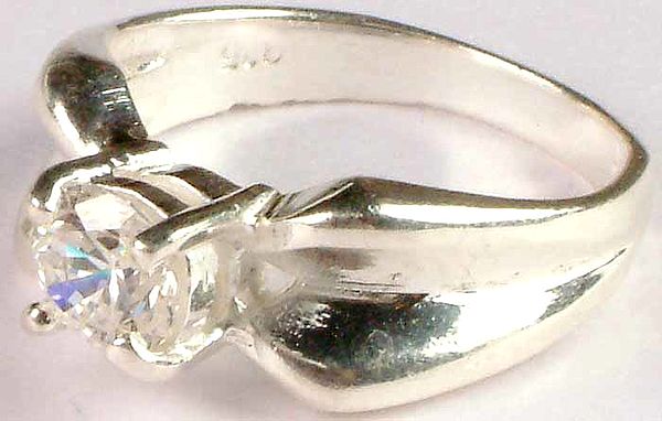 Faceted Cubic Zirconia Ring